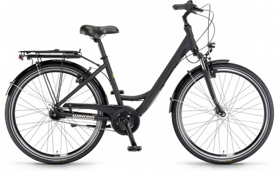 Winora Hollywood N7 Cityrad schwarz matt 2024
